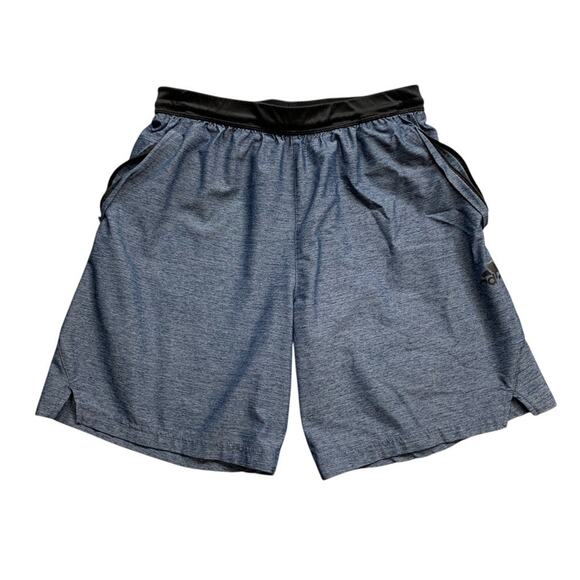 Adidas Shorts Mens M Medium Storm Blue Axis 3.0 Woven Training Elastic Waist - Picture 1 of 15